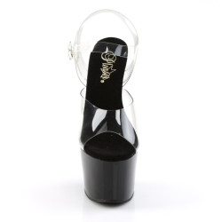Pleaser ADORE-708 Black Platform High Heeled Sandals