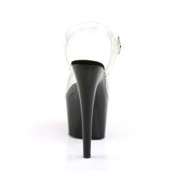 Pleaser ADORE-708 Black Platform High Heeled Sandals