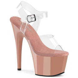 Pleaser ADORE-708 Blush Platform High Heeled Sandals