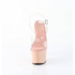 Pleaser ADORE-708 Blush Platform High Heeled Sandals