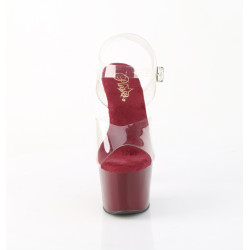 Pleaser ADORE-708 Burgundy Platform High Heels Shoes