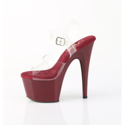 Pleaser ADORE-708 Burgundy Platform High Heels Shoes