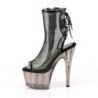 Pleaser ADORE-1018MSHT Black Patent Mesh Tinted Boots