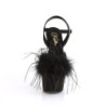Pleaser ADORE-709F Black Vegan Suede Feather Sale Women