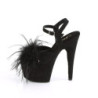 Pleaser ADORE-709F Black Vegan Suede Feather Sale Women