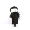 Pleaser ADORE-709F Black Vegan Suede Feather Sale Women