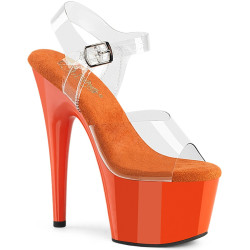 Pleaser ADORE-708 Orange Platform High Heeled Shoes