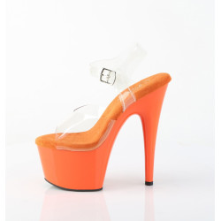 Pleaser ADORE-708 Orange Platform High Heeled Shoes
