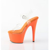 Pleaser ADORE-708 Orange Platform High Heeled Shoes