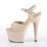 Pleaser ADORE-709FS Beige Vegan Suede Sale Women