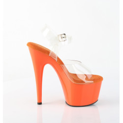 Pleaser ADORE-708 Orange Platform High Heeled Shoes