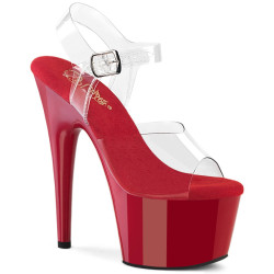 Pleaser ADORE-708 Red Platform High Heeled Shoes Women