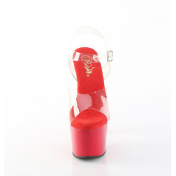 Pleaser ADORE-708 Red Platform High Heeled Shoes Women