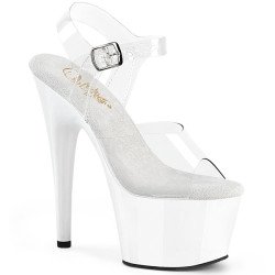 Pleaser ADORE-708 White Platform High Heeled Sandals