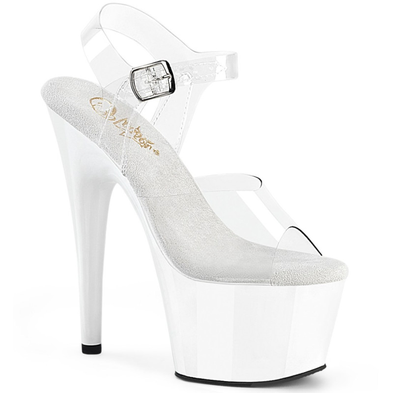 Pleaser ADORE-708 White Platform High Heeled Sandals Pleaser ADORE-708 White Platform High Heeled Sandals