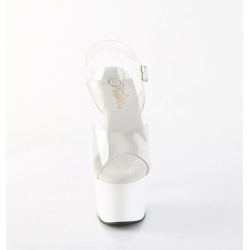 Pleaser ADORE-708 White Platform High Heeled Sandals
