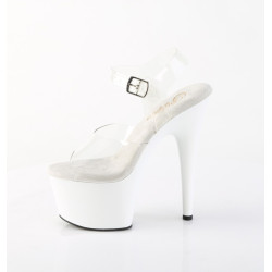 Pleaser ADORE-708 White Platform High Heeled Sandals