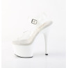 Pleaser ADORE-708 White Platform High Heeled Sandals