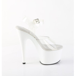 Pleaser ADORE-708 White Platform High Heeled Sandals