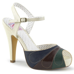 Pin Up Couture BETTIE-27 Cream Vegan Leather Sale Women