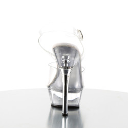 Pleaser ALLURE-608 Transparent Steel Heeled Sandals