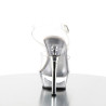 Pleaser ALLURE-608 Transparent Steel Heeled Sandals