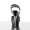 Pleaser ALLURE-609 Black Patent Steel Heeled Sandals