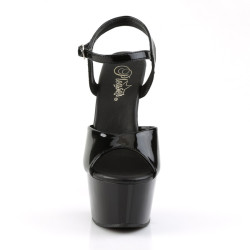 Pleaser ASPIRE-609 Black Patent Platform High Heels