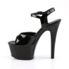Pleaser ASPIRE-609 Black Patent Platform High Heels