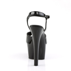 Pleaser ASPIRE-609 Black Patent Platform High Heels