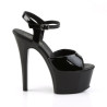 Pleaser ASPIRE-609 Black Patent Platform High Heels