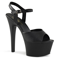 Pleaser ASPIRE-609 Black Platform High Heels Shoes Women