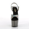 Pleaser ADORE-709HGCH Pewter Hologram Chrome Sale Women