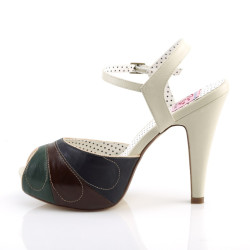 Pin Up Couture BETTIE-27 Cream Vegan Leather Sale Women