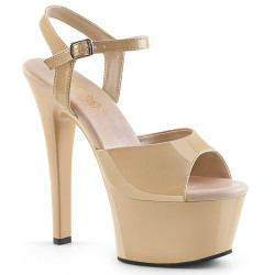 Pleaser ASPIRE-609 Cream Platform High Heels Shoes Women