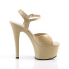 Pleaser ASPIRE-609 Cream Platform High Heels Shoes Women