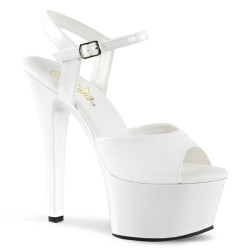 Pleaser ASPIRE-609 White Platform High Heels Shoes Women