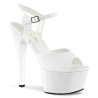 Pleaser ASPIRE-609 White Platform High Heels Shoes Women