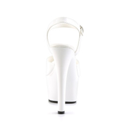 Pleaser ASPIRE-609 White Platform High Heels Shoes Women