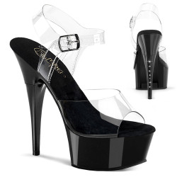 Pleaser CAPTIVA-608 Black Platform High Heeled Shoes
