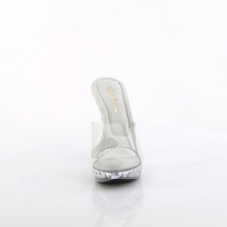 Fabulicious COCKTAIL-501SDT Transparent Mules Women