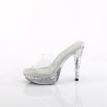 Fabulicious COCKTAIL-501SDT Transparent Mules Women