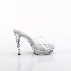 Fabulicious COCKTAIL-501SDT Transparent Mules Women