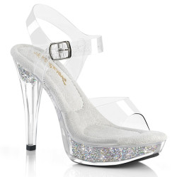 Fabulicious COCKTAIL-508RSI Strass Clear High Heel Sandal
