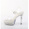 Fabulicious COCKTAIL-508SRSI Strass Clear High Heel Sandal