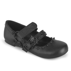 Demonia DAISY-08 Black Vegan Maryjane Women Ballerina