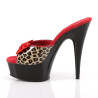 Pleaser DELIGHT-601-6 Tan Leopard Print Vegan Leather
