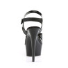 Pleaser DELIGHT-608N Black Elastic Platform High Heels