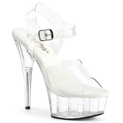 Pleaser DELIGHT-608VL Transparent High Heels Shoes Women