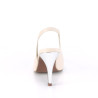 Pleaser Pink Label DREAM-405 Beige Vegan Leather Silver